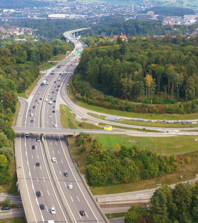 Ein Abschnitt der Autobahn A1